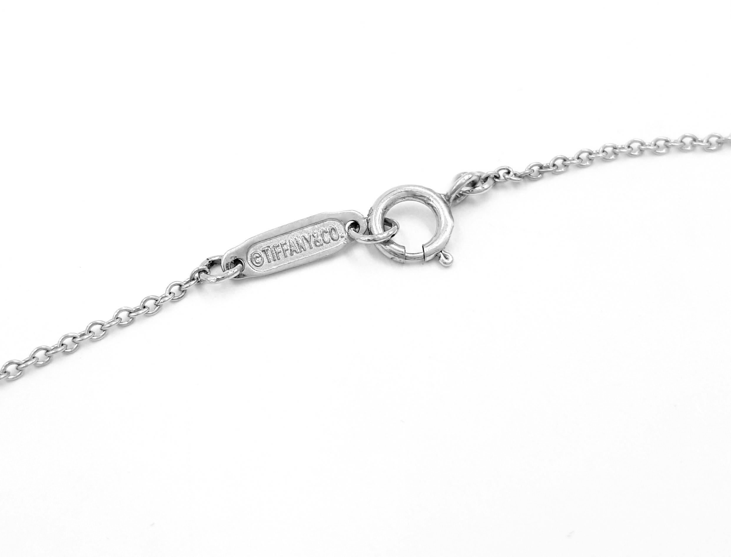 Tiffany & Co. Gorgeous 1.50 Carats Diamonds Platinum Large Double Heart Necklace For Sale 2