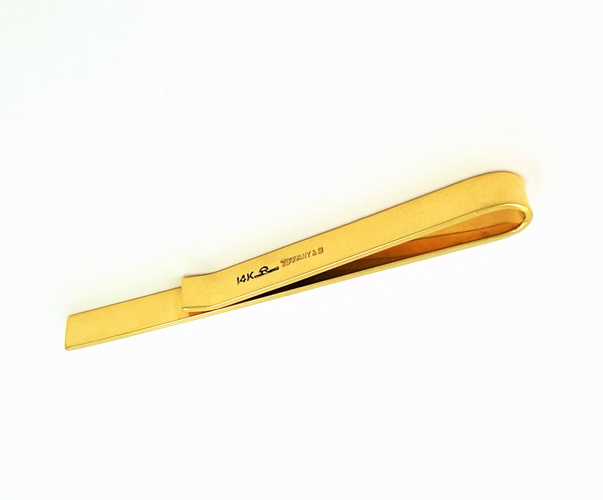 Classic Tiffany & Co. Gold Men's Tie Clip Also Serves As a Money Clip  4