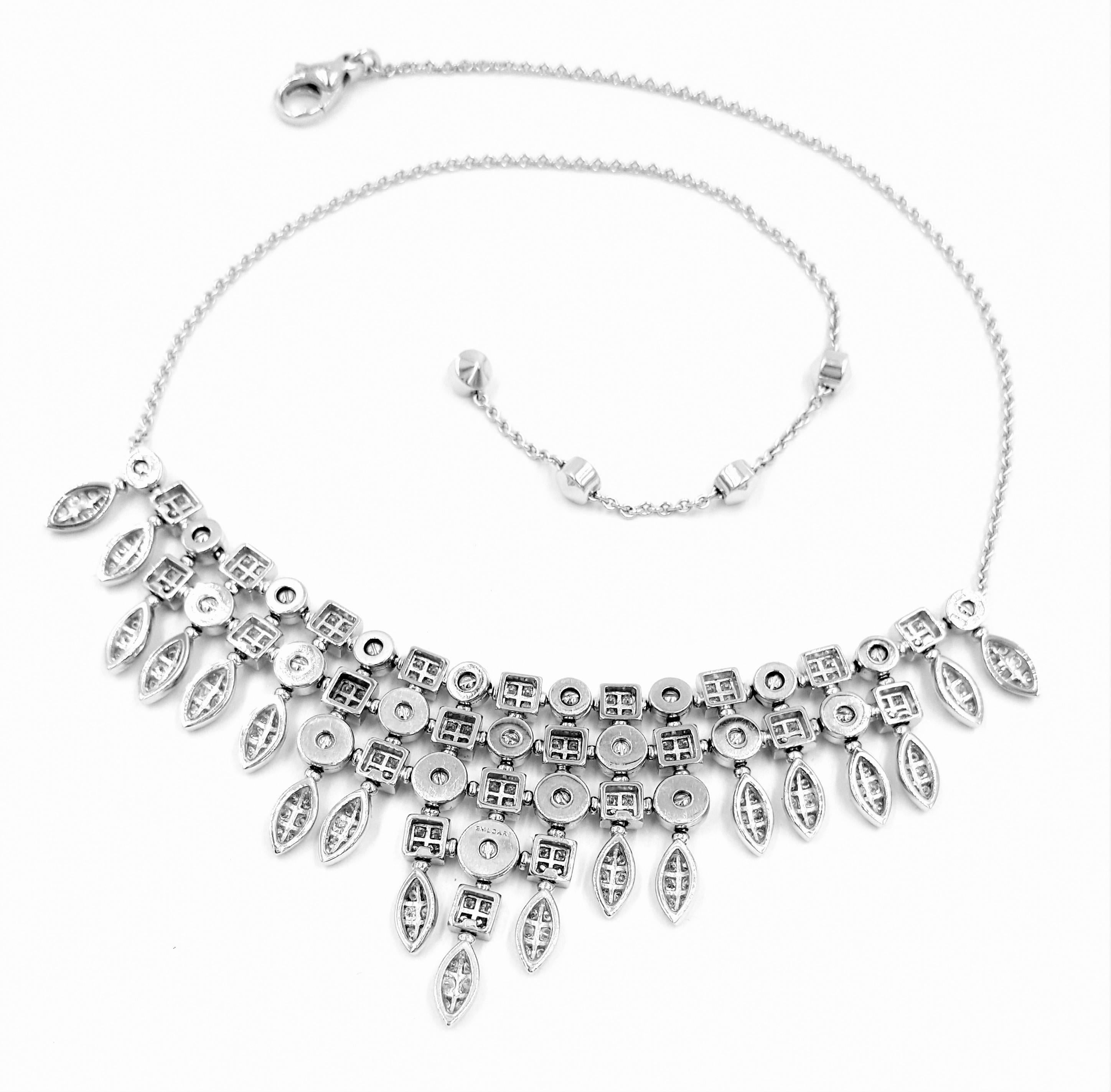 Women's Bvlgari Lucea Collection 10.50 Carats in Diamonds 18kt Gold Choker Necklace For Sale