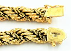 Tiffany & Co. Golden Light Collection Twisted Gold Rope Bracelet