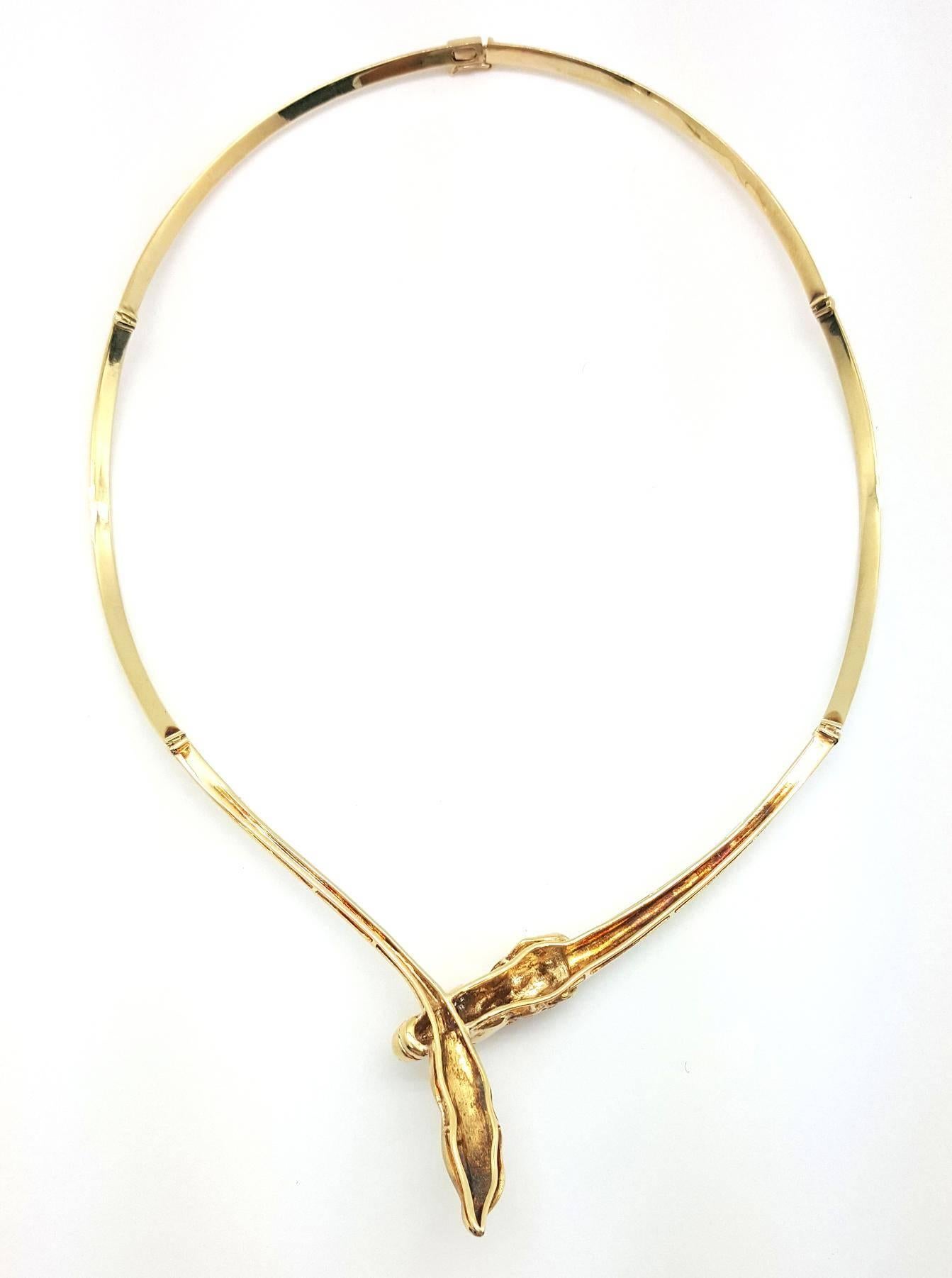 Diamond Gold Wild Horse Necklace  For Sale 1
