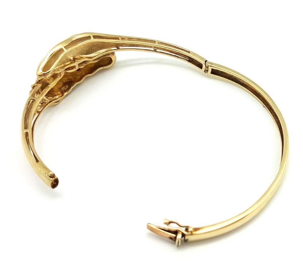 Diamond Gold Wild Horse Bracelet  For Sale 1
