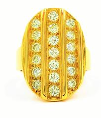 Michel Frederic France 2 Carats Diamonds Gold "Trinity" Ring