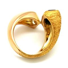 Modern Two Tone  Tourmaline  Diamond Bypass Ring