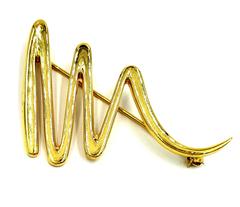 Tiffany & Co. Paloma Picasso Vintage Scribbles in 18 KT Yellow Gold Brooch Pin
