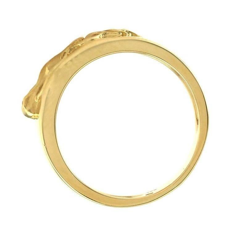 Contemporary Carrera y Carrera  Gold Galloping Horse Head Diamond Ring For Sale