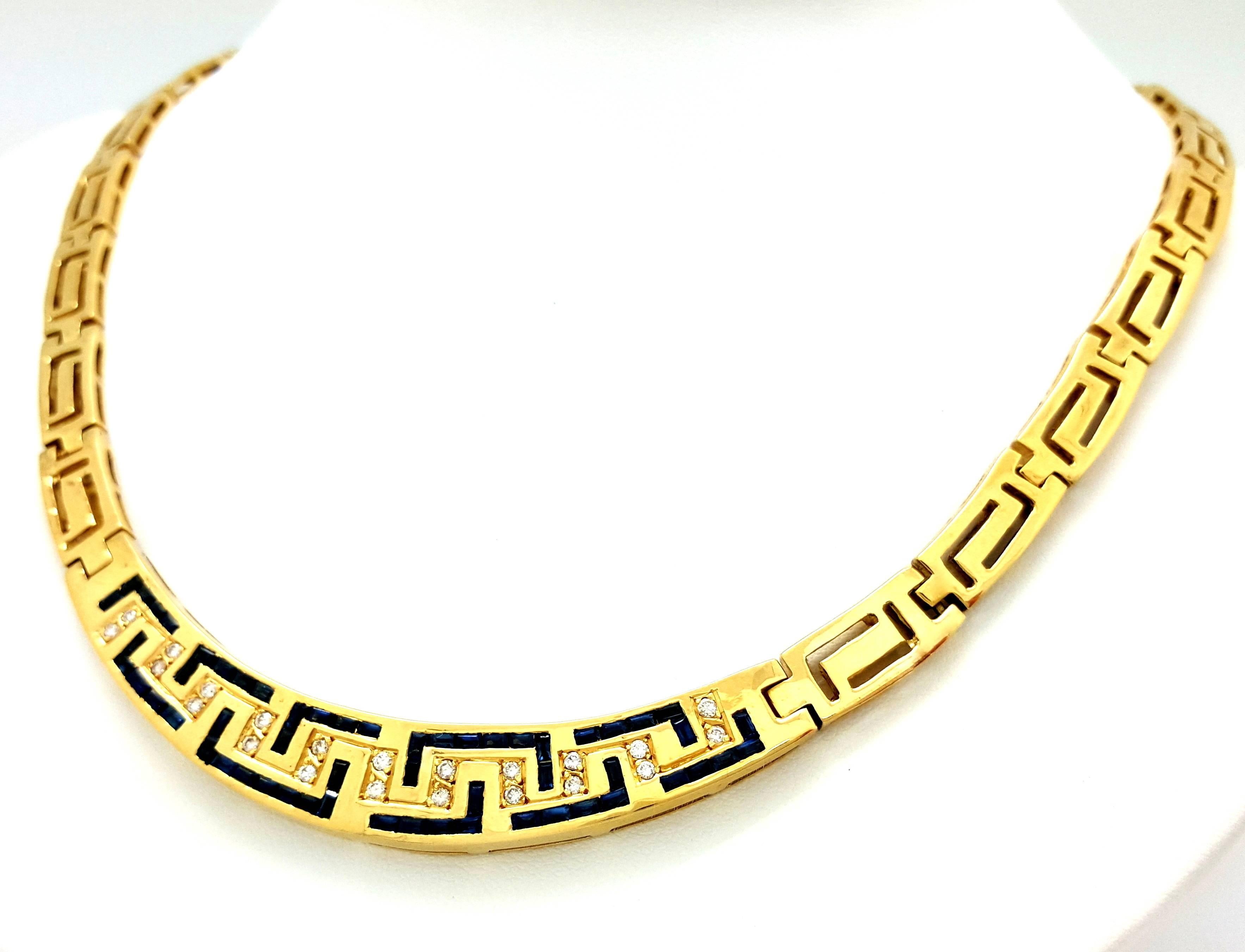 gold greek key necklace