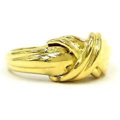 Tiffany & Co. Gold X Pattern Motif Ring