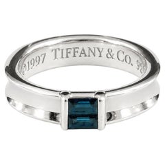 Vintage Tiffany & Co. 1997 18K Gold Blue Sapphire Band Ring