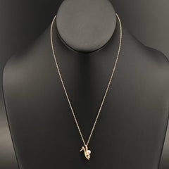 14K Gold Pearl and Diamond Strappy High Heeled Shoe Pendant Necklace