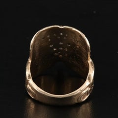14K Gold 0.91 CTW Round Diamond Saddle Shaped Ring