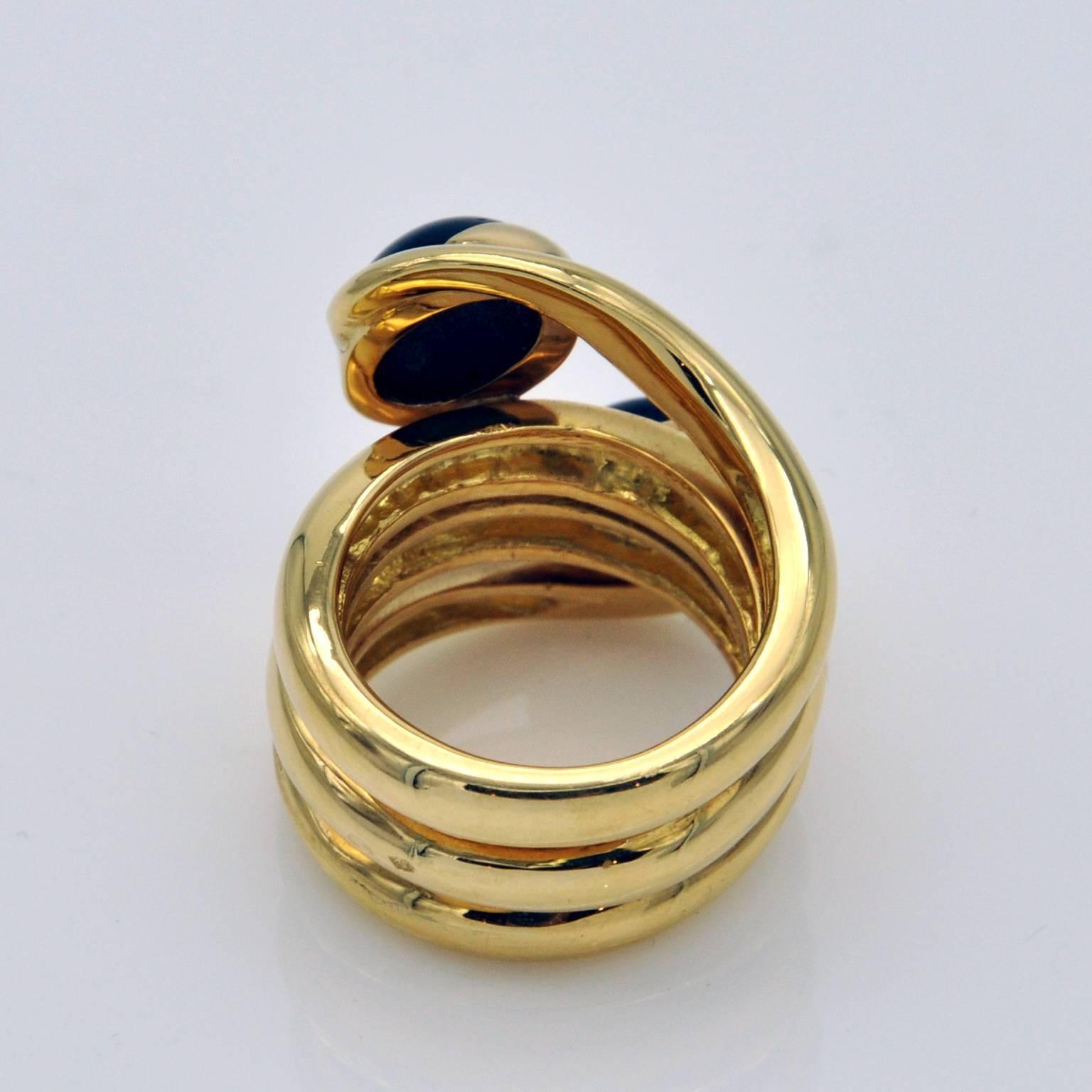 Women's Claris-A Black Star Sapphire Gold Ring For Sale