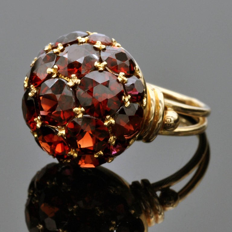 1950s and Gold Ball Shaped Cluster Dome Ring at 1stDibs dome