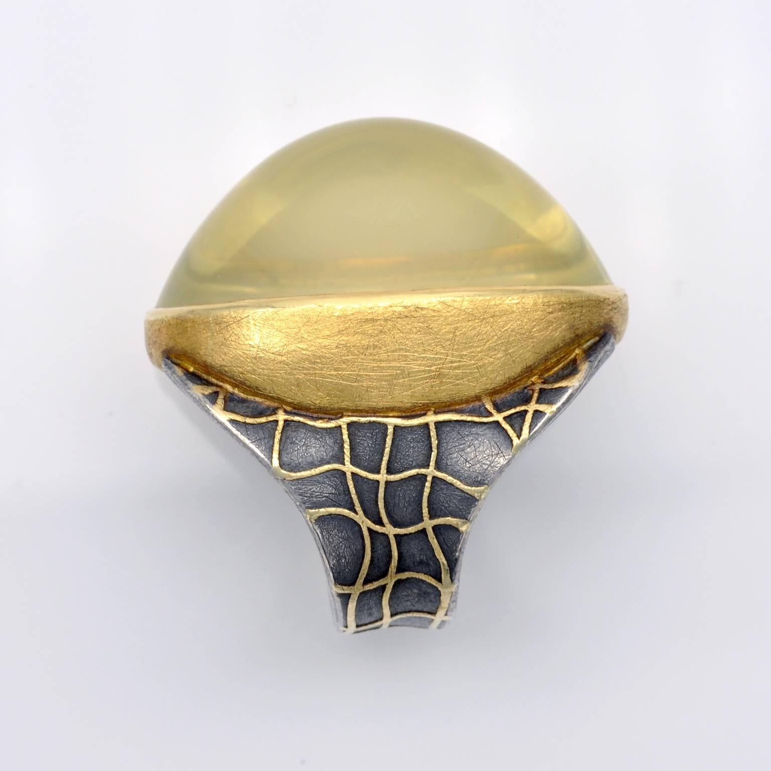 citrine cabochon ring