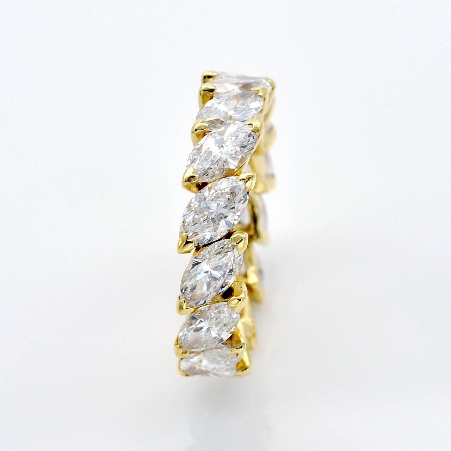 Contemporary Marquise Cut Diamond Eternity Ring