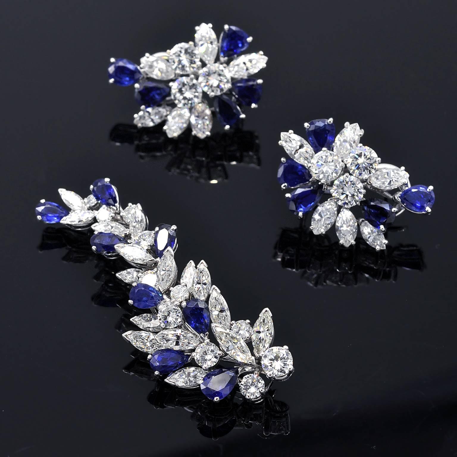 clip on sapphire earrings