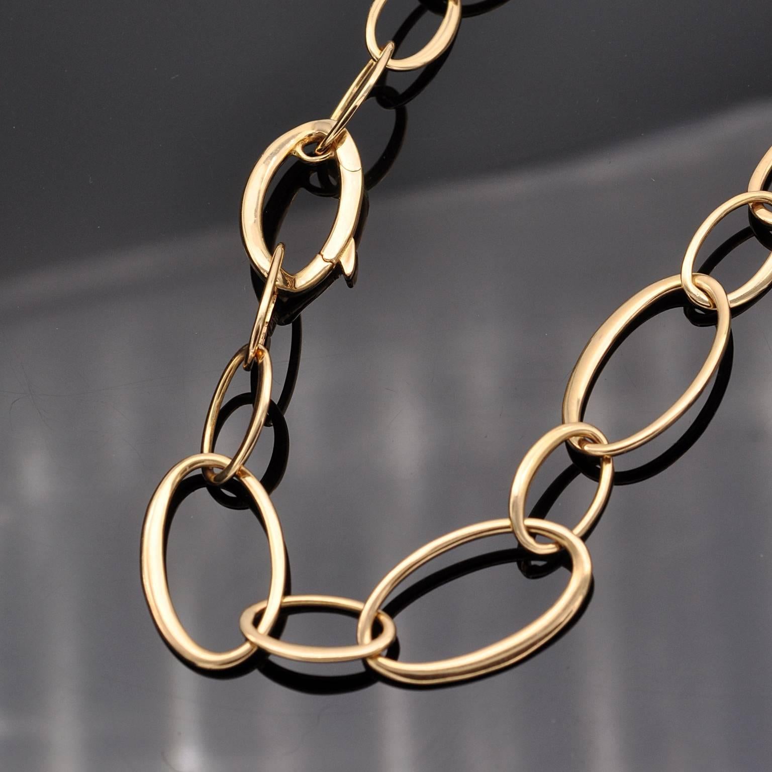 Women's Roberto Coin Diamond Gold Contemporary Chain Necklace