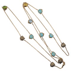 Gucci Le Marché des Merveilles Multi-Gemstone 18K Gold Sautoir Necklace