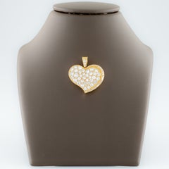 Bulgari Bvlgari 20k Yellow Gold Diamond Heart Pendant