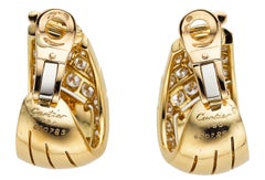 Cartier Vintage Orecchini a clip in oro giallo 18k circa 2,50 carati di diamanti 1990s