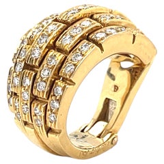 Cartier Maillon 18k Yellow Gold Maillon Panthere 2.4ct Diamond SINGLE Ear Clip