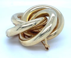Tiffany & Co. 14k Yellow Gold Vintage Quatrefoil Brooch Nice Size!