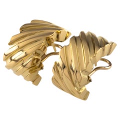 Tiffany & Co. Vintage 18k Gold Huggie Earrings w/ Omega Backs Nice!