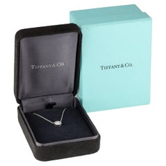 Tiffany & Co Platinum Mini Circlet Diamond Pendant w/ Box and Case TCW = 0.12 ct