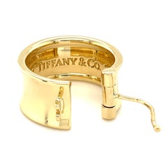 Tiffany & Co. 1837 Wide 18K Yellow Gold Hoop Earring SINGLE EARRING