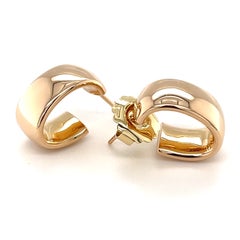 Tiffany & Co. Breite Halbkreis-Ohrstecker aus 18-karätigem Roségold, bei einem fehlt der Verschluss