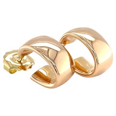 Tiffany & Co. Breite Halbkreis-Ohrstecker aus 18-karätigem Roségold, bei einem fehlt der Verschluss