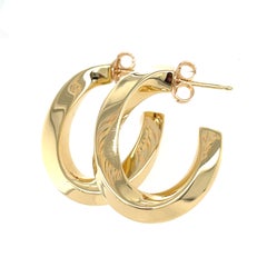 Tiffany & Co. Ohrstecker aus 18-karätigem Gelbgold im „Knife-Edge Twist Hoop“-Design