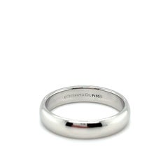Tiffany & Co. 950 Platinum Forever Wedding Band Size 8.25 4.5 mm w/ Pouch