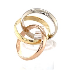 Anello Trinity Cartier in oro triplo 18k, modello classico, 4 mm, misura 52