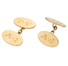 Beautiful Bvlgari Bulgari 18k Gold Cuff Links, Weight: 15.70 grams 3/4" x 7/16"