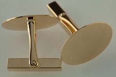 Tiffany & Co. 14k Yellow Gold Vintage Oval Cufflinks