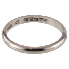 Cartier Platinum Plain Wedding Band Size 52 (6 US Sizing) 2 mm Wide