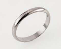Cartier Platinum Plain Wedding Band Size 52 (6 US Sizing) 2 mm Wide