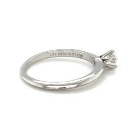 Tiffany and Co. 0.29 CT Diamond Solitaire Engagement Ring Size 6.75 Platinum Ban