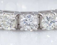 14k White Gold Round Diamond Tennis Bracelet 1 Ct Each! TDW 25 ct Gorgeous!
