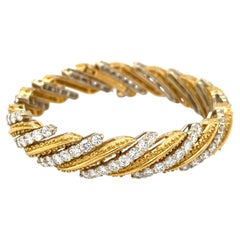 Hammerman Brothers: 18K Bi-Color Gold And Diamond Bracelet Carat Weight: 12.25c