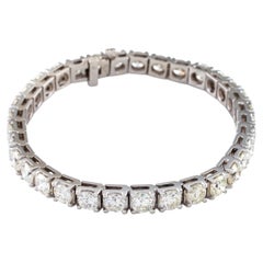 14k White Gold Tennis Bracelet 13.98 ct TDW VS - SI, I - J 7" Long