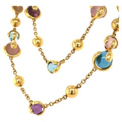 Marina B Cardan 36" Perlen 18k Gold Halskette Serial #380118 100.1g