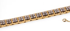 Jabel Add-A-Link 18k Gold Vintage Diamond Bracelet 6.75" Gorgeous! TCW ~5.6 ct