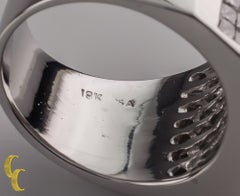 14.00 carat Invisible Setting Diamond 18k White Gold Men's Plaque Ring