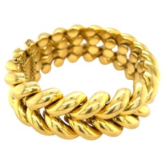 Carlo Weingrill Bracelet double San Marco fait main en or jaune 18 carats 89.2 g