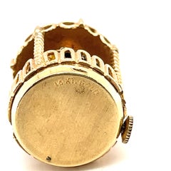 Pendentif « carrousel » mécanique Dankner, en or jaune 14 carats, pièce rare et très recherchée par les collectionneurs