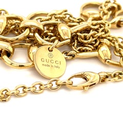 Gucci 18k Yellow Gold Horsebit Necklace 37.5" Gorgeous!