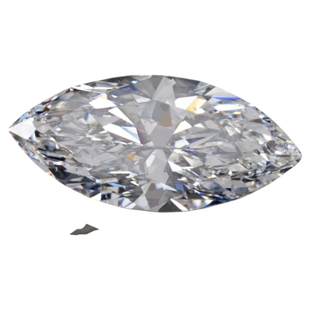1.58 Carat Loose D / SI1 Marquise Brilliant Cut Diamond GIA Certified For Sale