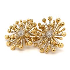 Pendientes «Firework» de Sutra en oro amarillo de 18 quilates con diamantes de 4,15 quilates. ¡Increíbles y únicos!